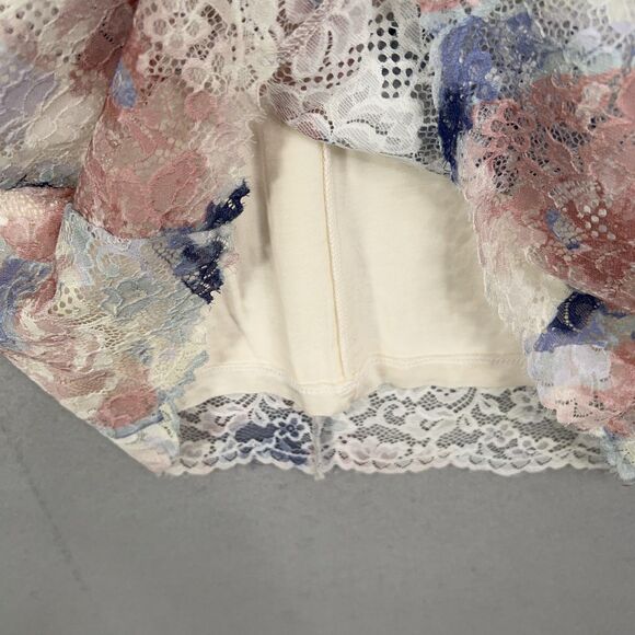 Anthropologie Dress Womens Medium Lace Floral Mock Neck Fitted Long Sleeve Midi - Picture 7 of 16